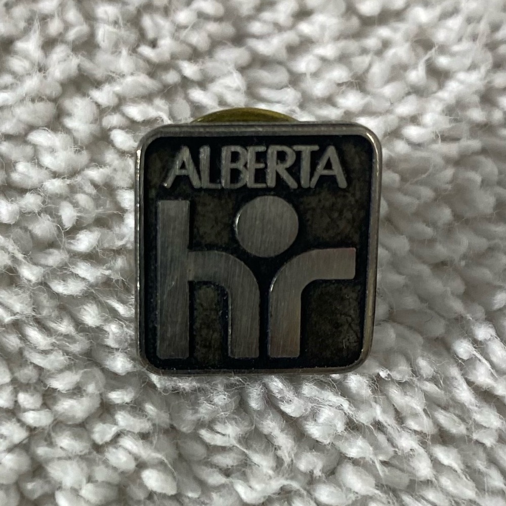 Vintage Metal Alberta HR Square Souvenir Pin